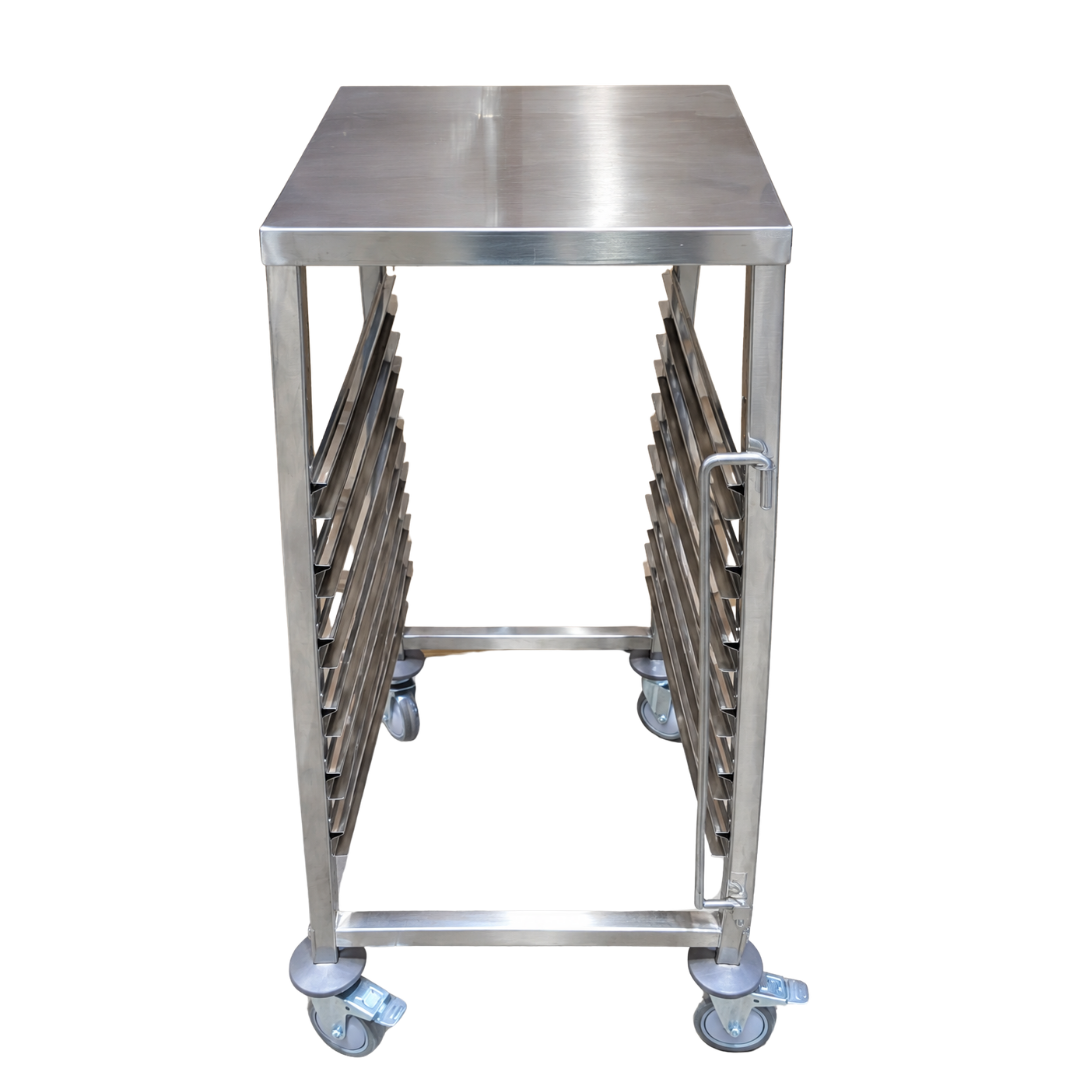 Gastronorm Pan Trolley - 6 Layer with Soild Table Top