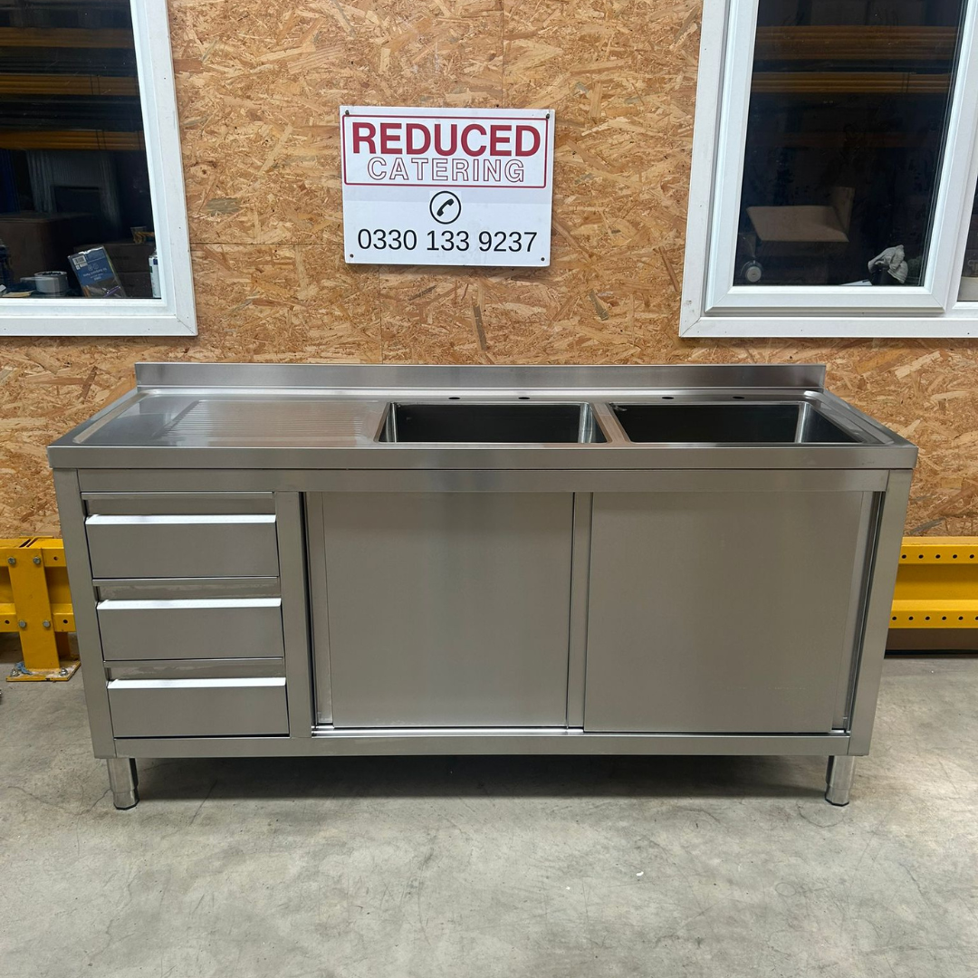 Stainless Steel Cupboard With Drawers - 1800x600mm
