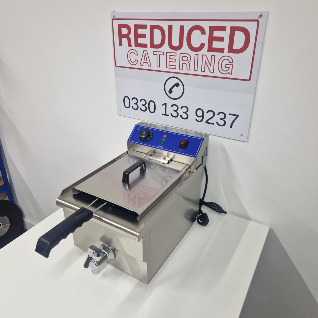 Cheftek Single Electric Fryer With Tap - 10L