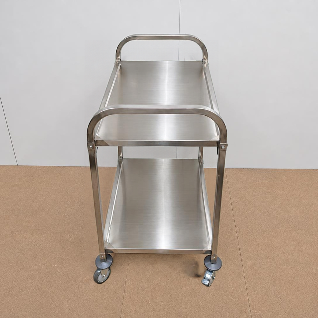 Stainless Steel Serving Trolley - 2 Tier - 950x500x950mm (LxWxH)