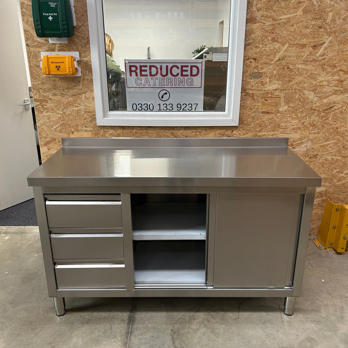 Stainless Steel Cupboard With Drawers - 1500x600mm