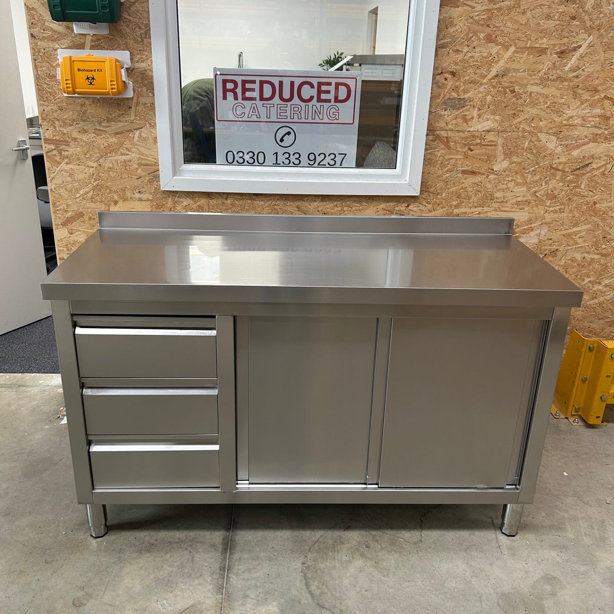 Stainless Steel Cupboard With Drawers - 1500x600mm