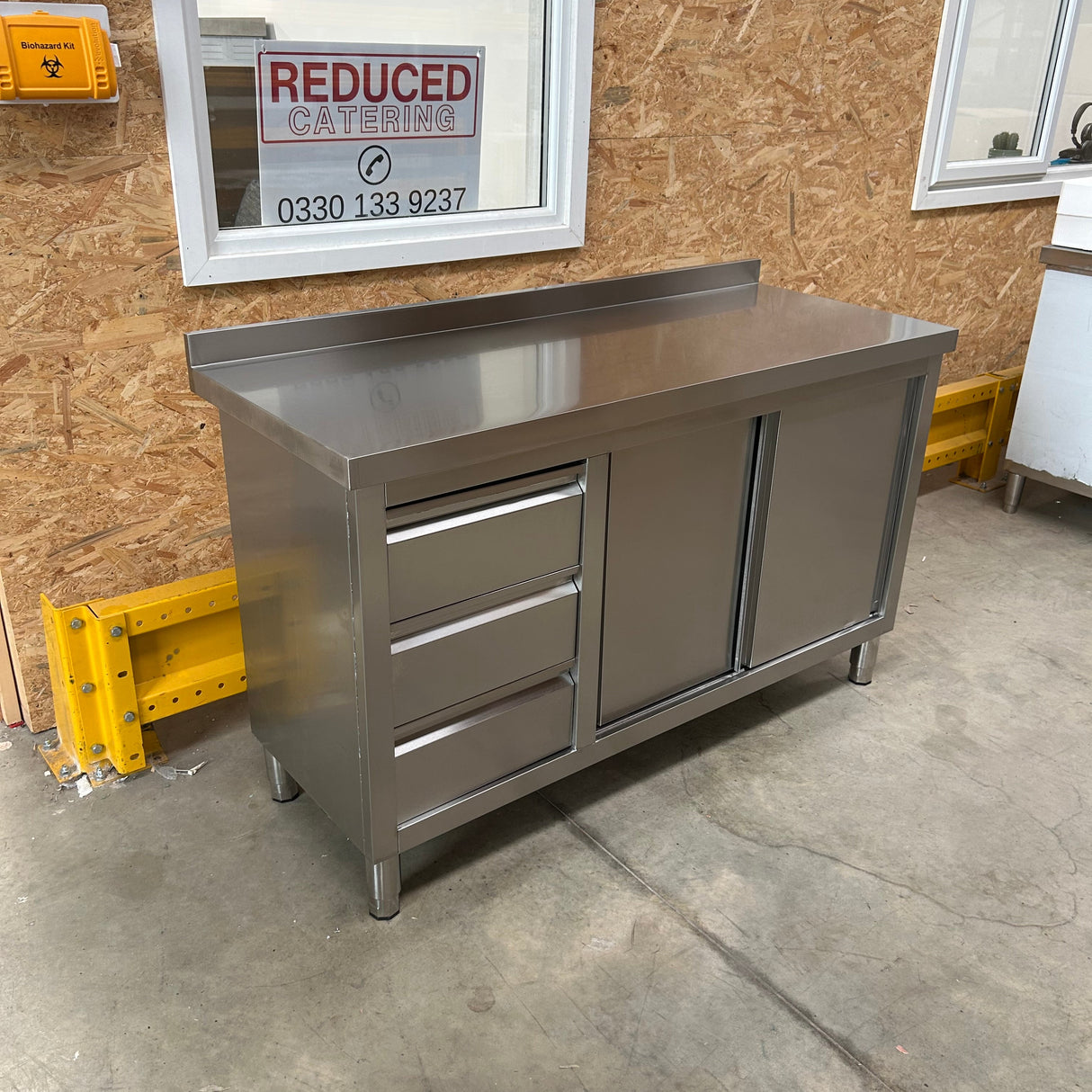Stainless Steel Cupboard With Drawers - 1500x600mm