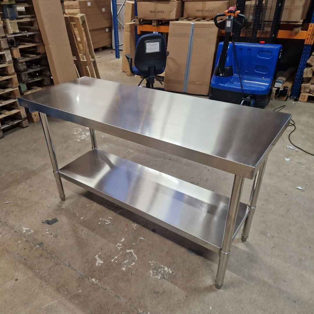 Stainless Steel Centre Table - 1500x600x900mm (WxDxH)