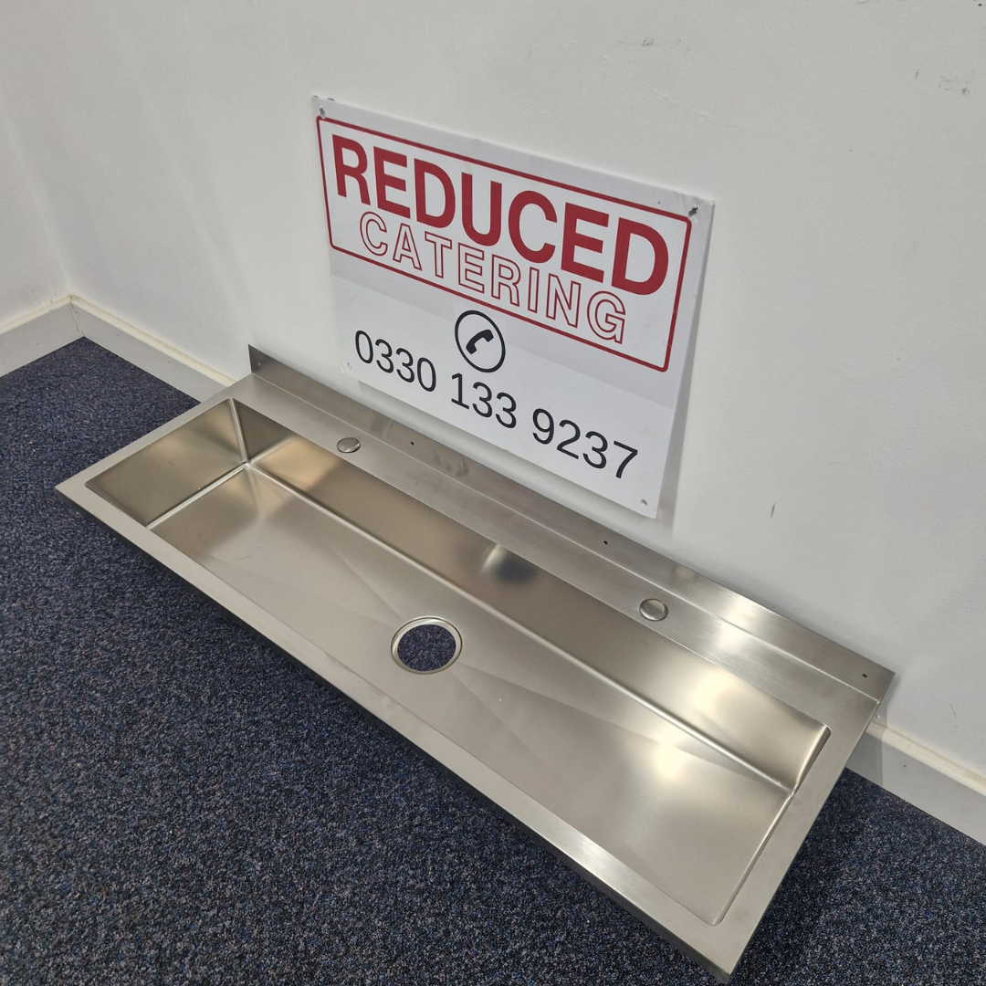 1200mm Stainless Wash Trough Sink - Wall Hung
