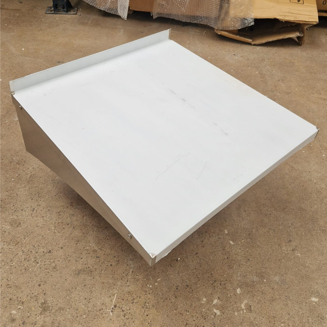 Stainless steel Microwave Wall Shelf - 600x600mm (Right Angle Wall Bracket)