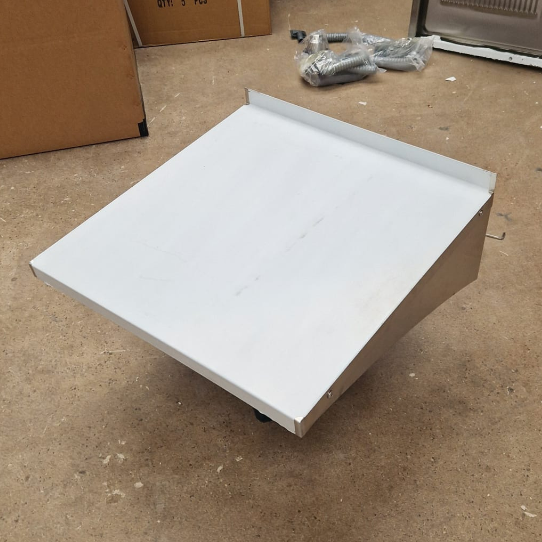 Stainless steel Microwave Wall Shelf - 600x600mm (Right Angle Wall Bracket)