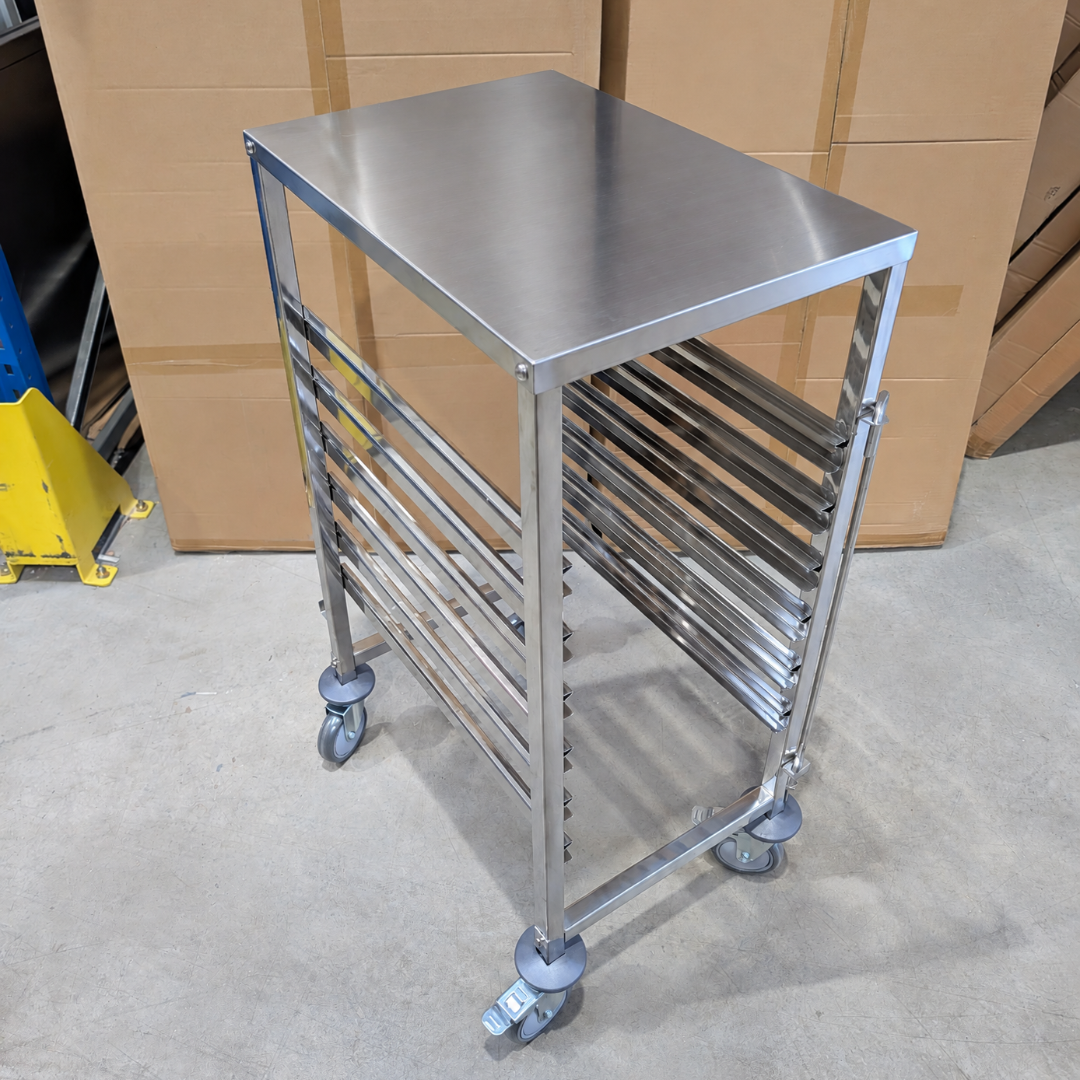 Gastronorm Pan Trolley - 6 Layer with Soild Table Top