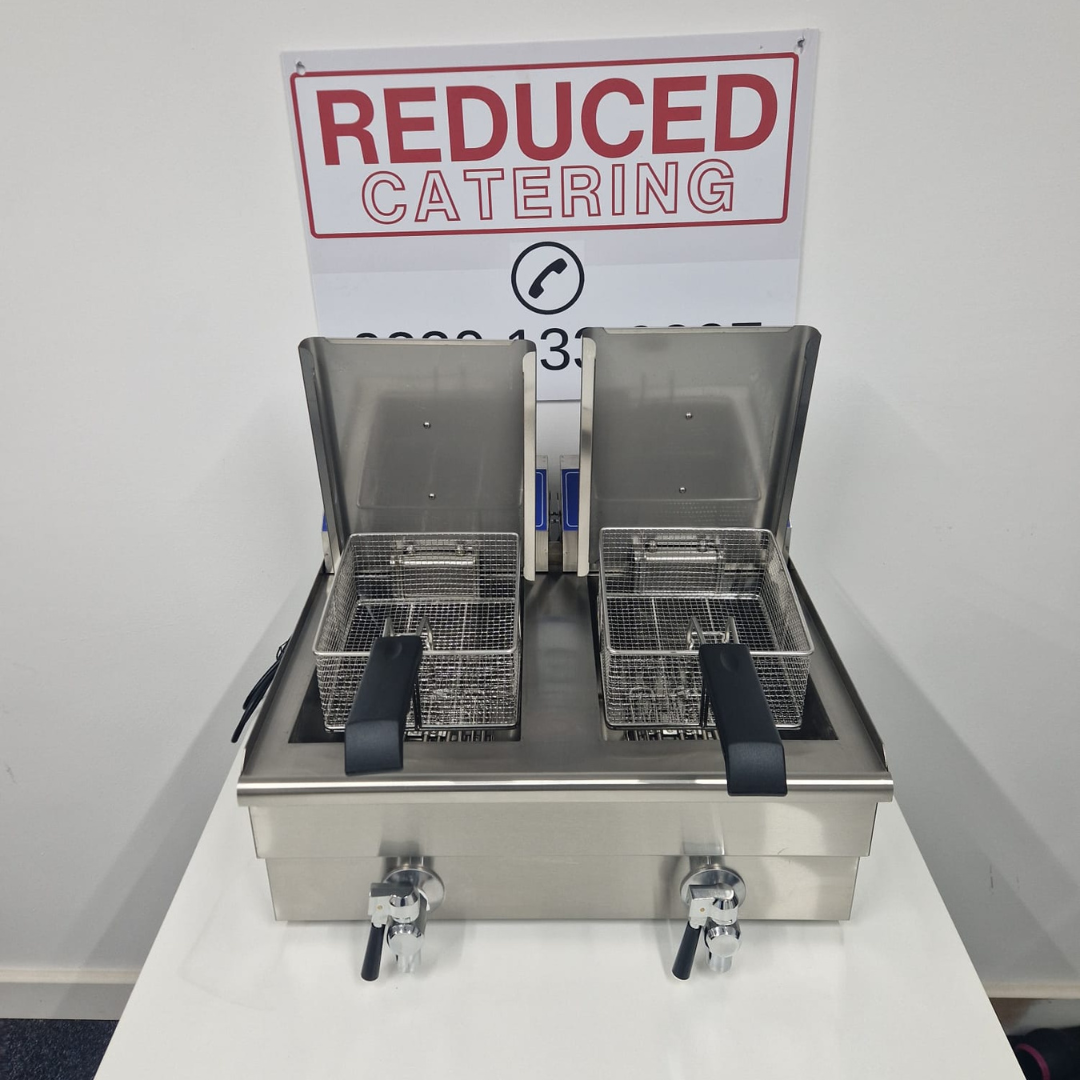 Cheftek 13+13L Double Electric Fryer With Tap