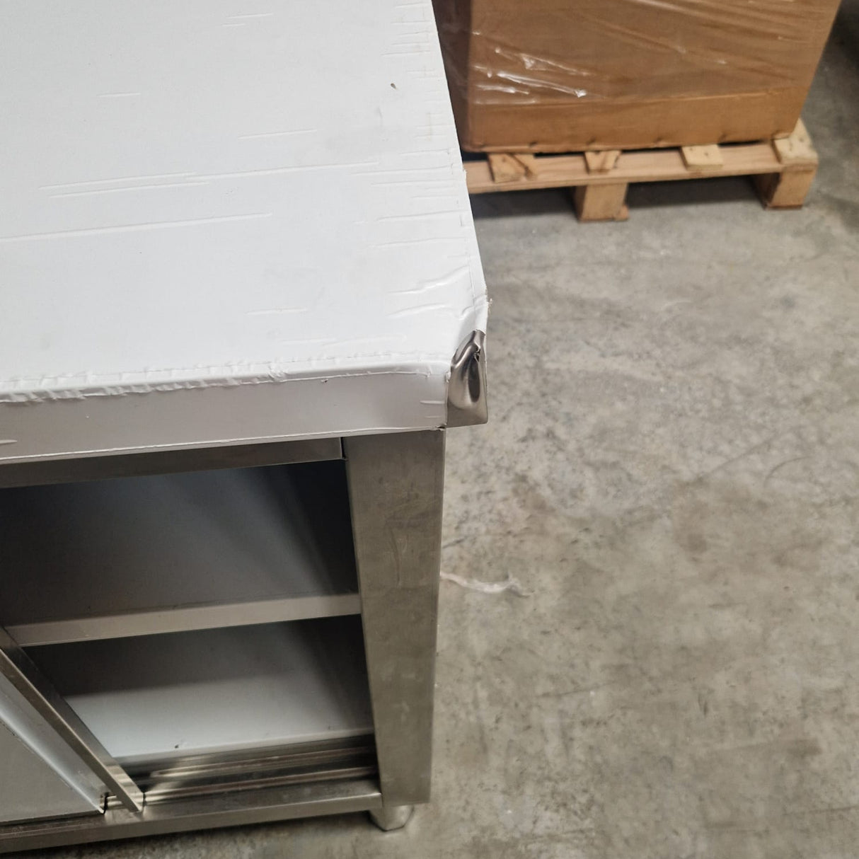 B-GRADE 1000x600mm Stainless Steel Floor Cupboard
