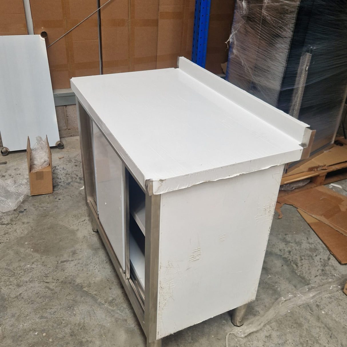 B-GRADE 1000x600mm Stainless Steel Floor Cupboard