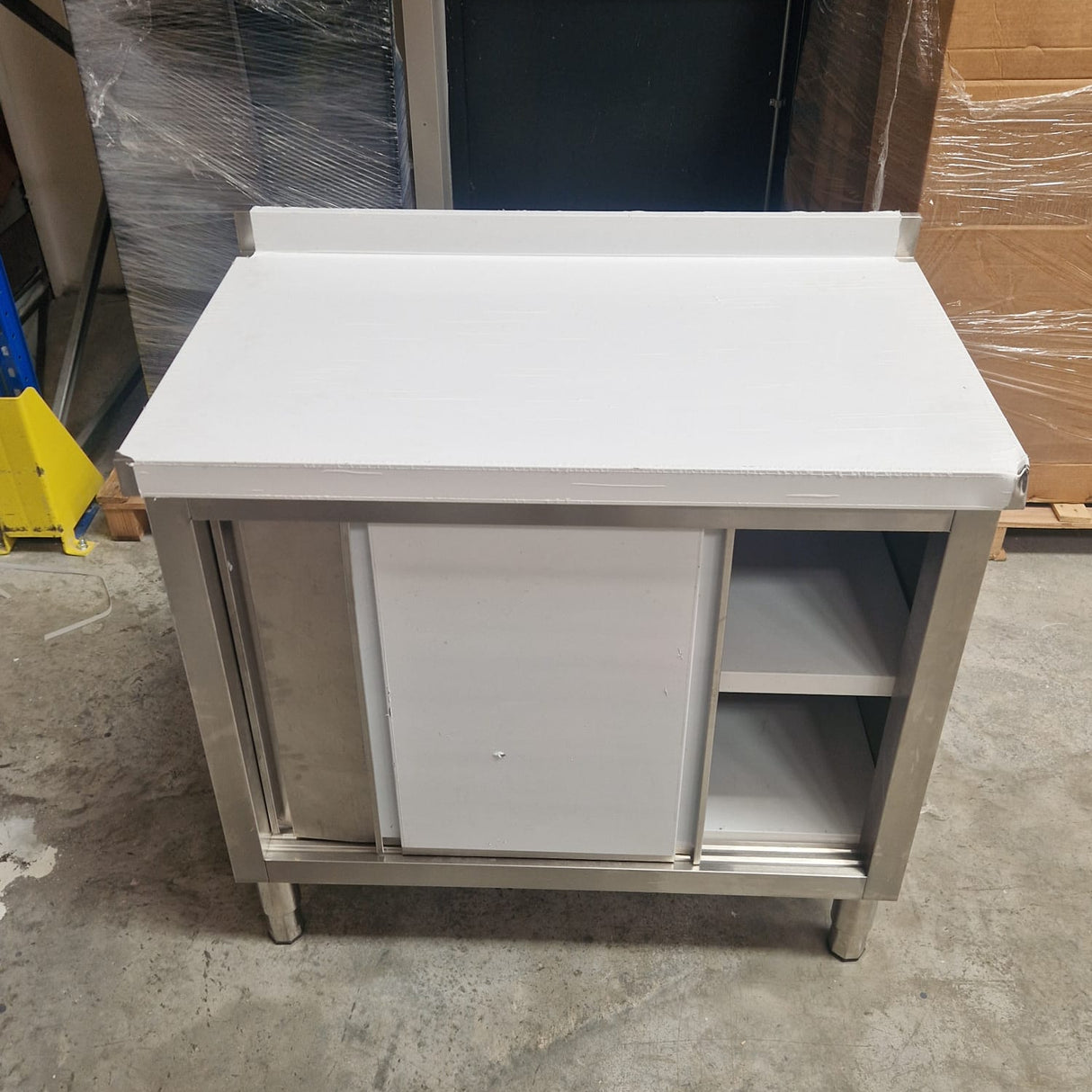 B-GRADE 1000x600mm Stainless Steel Floor Cupboard