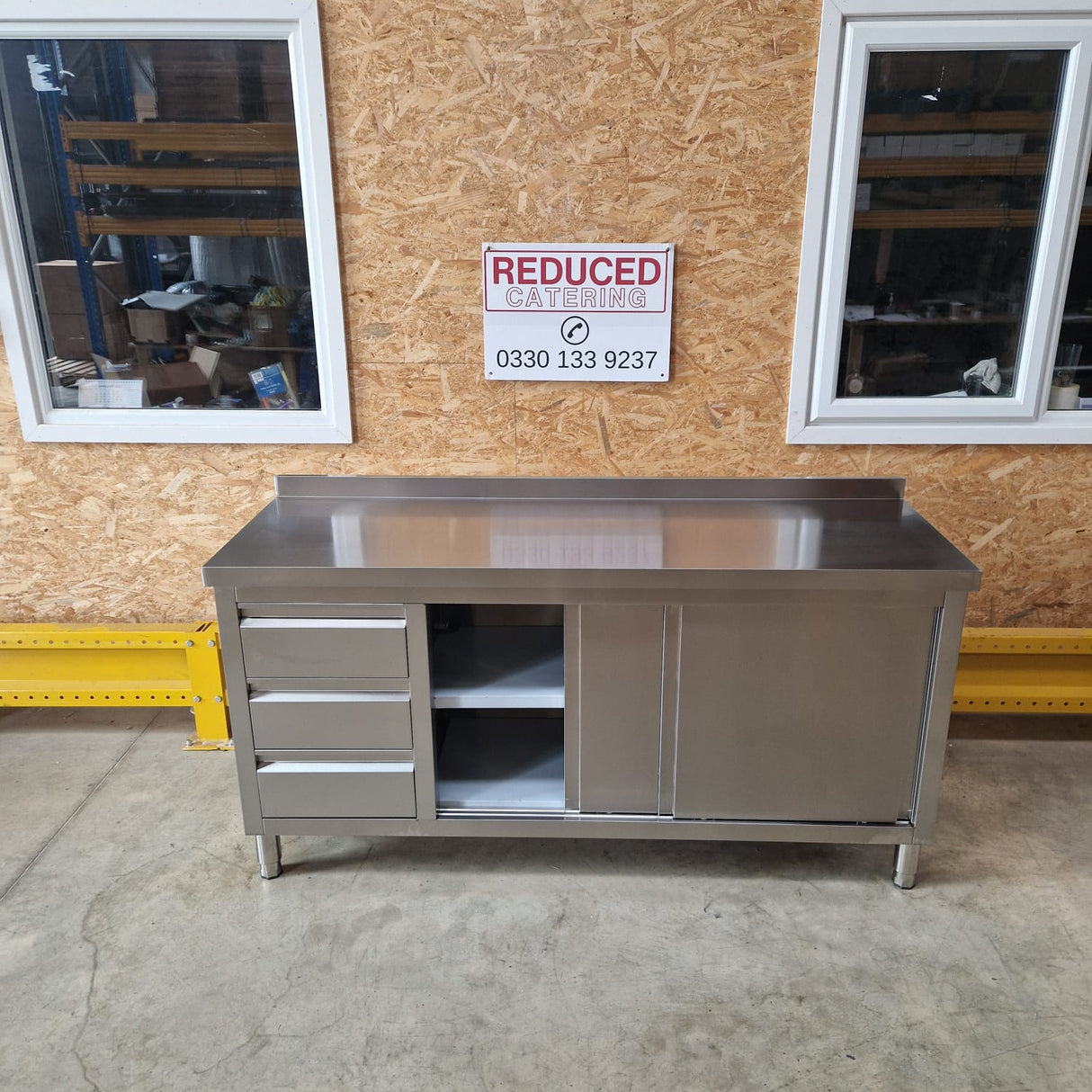 Stainless Steel Cupboard With Drawers - 1800x600mm