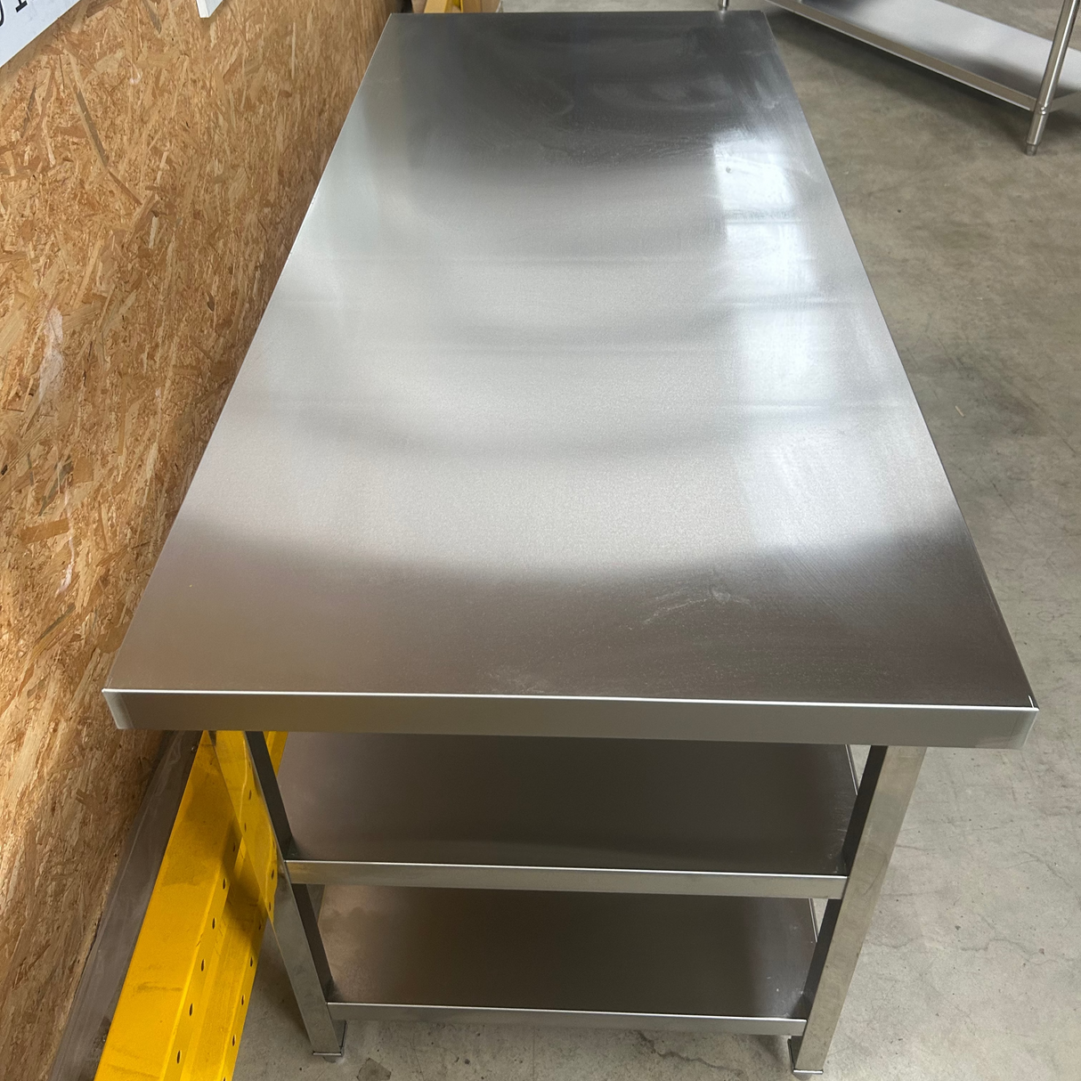 Heavy Duty Stainless Steel Centre Table - 1500x800x900mm - 2 Shelves