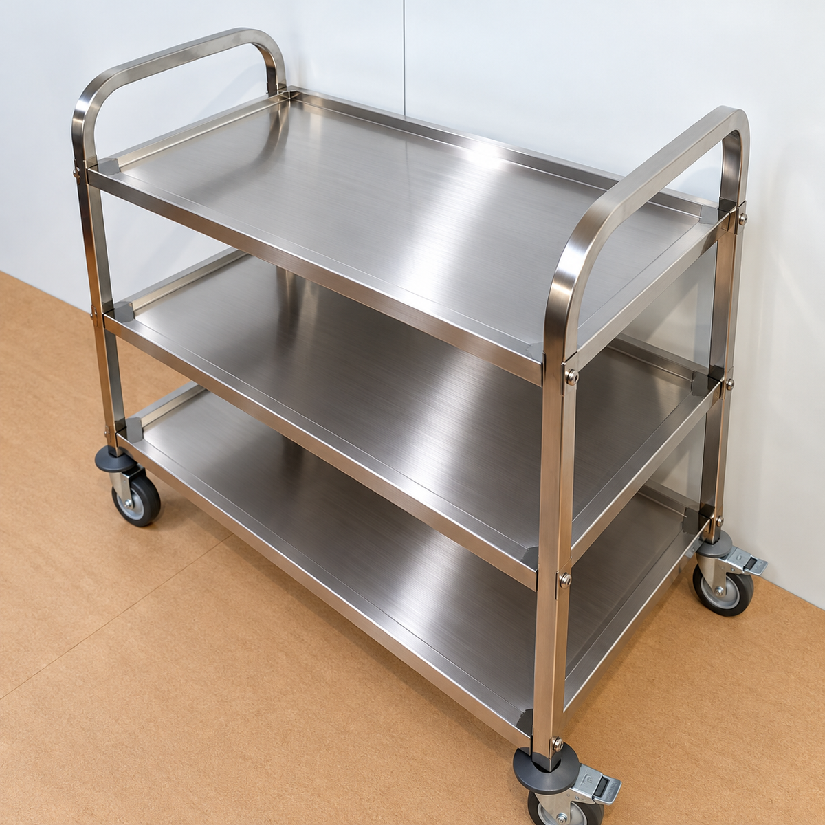 Stainless steel Trolley 3 Tier - 850x450x900mm (LxWxH)