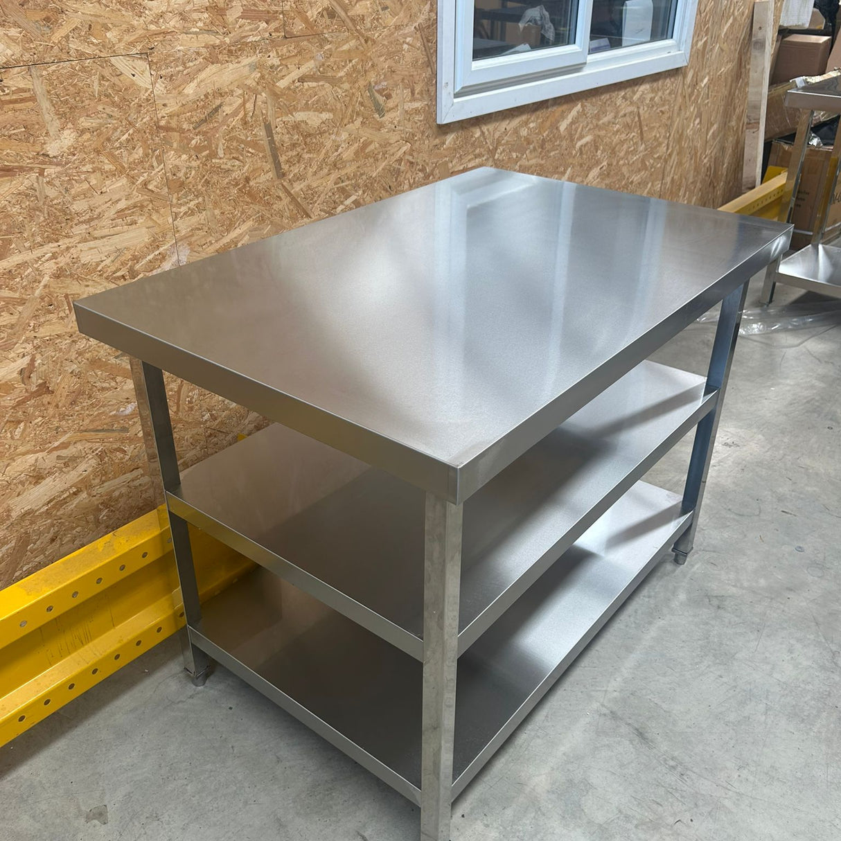 Stainless Steel Centre Table - 1200x800x900mm - 2 Shelves