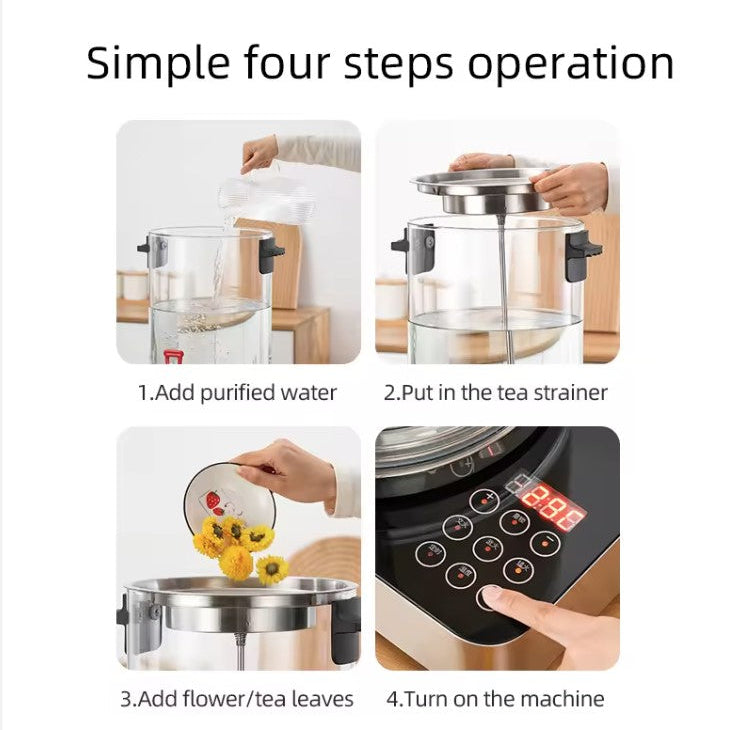 Tea Boiler with steam strainer