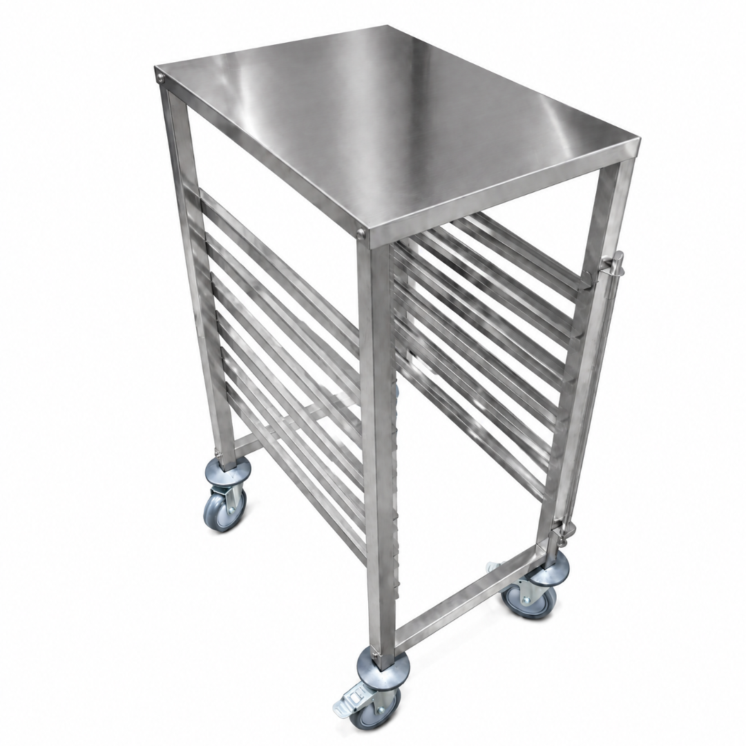 Gastronorm Pan Trolley - 6 Layer with Soild Table Top