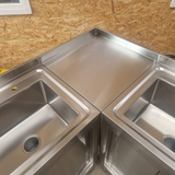Corner Stainless Steel Table 600x600mm