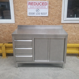 Stainless Steel Cupboard With Drawers - 1200x600mm