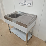SALE - Single Bowl Sink (Left Hand Bowl)- 1000x600x900mm - SALE