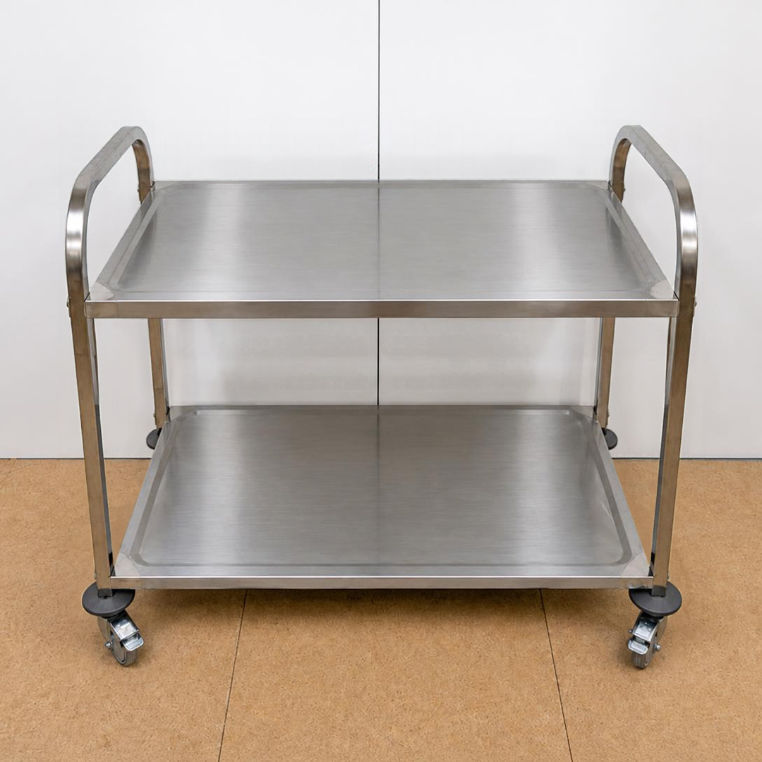Stainless Steel Serving Trolley - 2 Tier - 950x500x950mm (LxWxH)