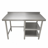 Standard Duty Stainless Steel Table with Void & 2x Undershelves - 1400x700x900mm
