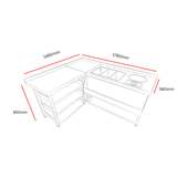 Corner Cocktail Sink Package - 1780x1480mm