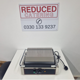 Cheftek Contact Grill  Top Grooved, Bottom Flat - 425x400x210mm