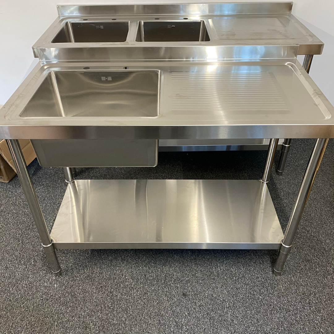 1200mm Single Bowl Commercial Sink with Drainer (Right)