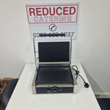 Cheftek Contact Grill  Top Grooved, Bottom Flat - 425x400x210mm