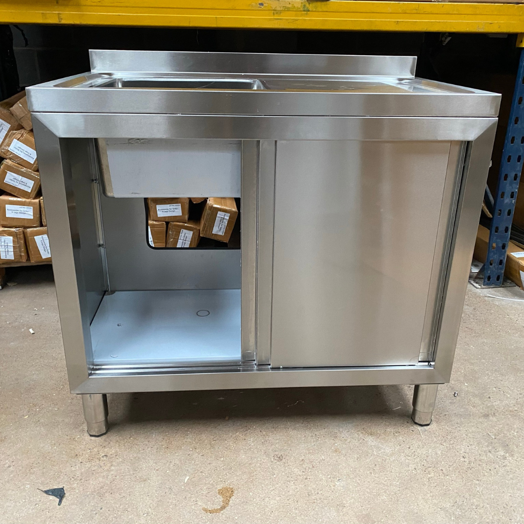 Single Bowl Sink Cupboard - 1200mm - Right Hand Drainer