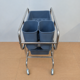 Commercial Stainless Steel 3 Tier Bussing Trolley with Trays & Bins
