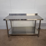 Standard Duty Stainless Steel Wall Prep table - 1200x700x900mm (WxDxH)