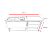 1200 Cocktail Bar and 900mm Table Package