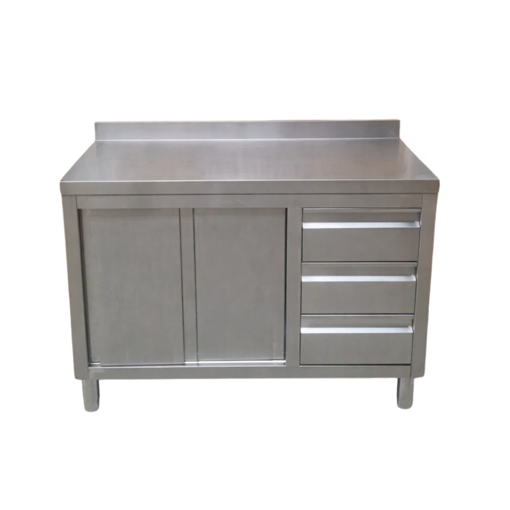 Stainless Steel Cupboard With Drawers - 1200x600mm