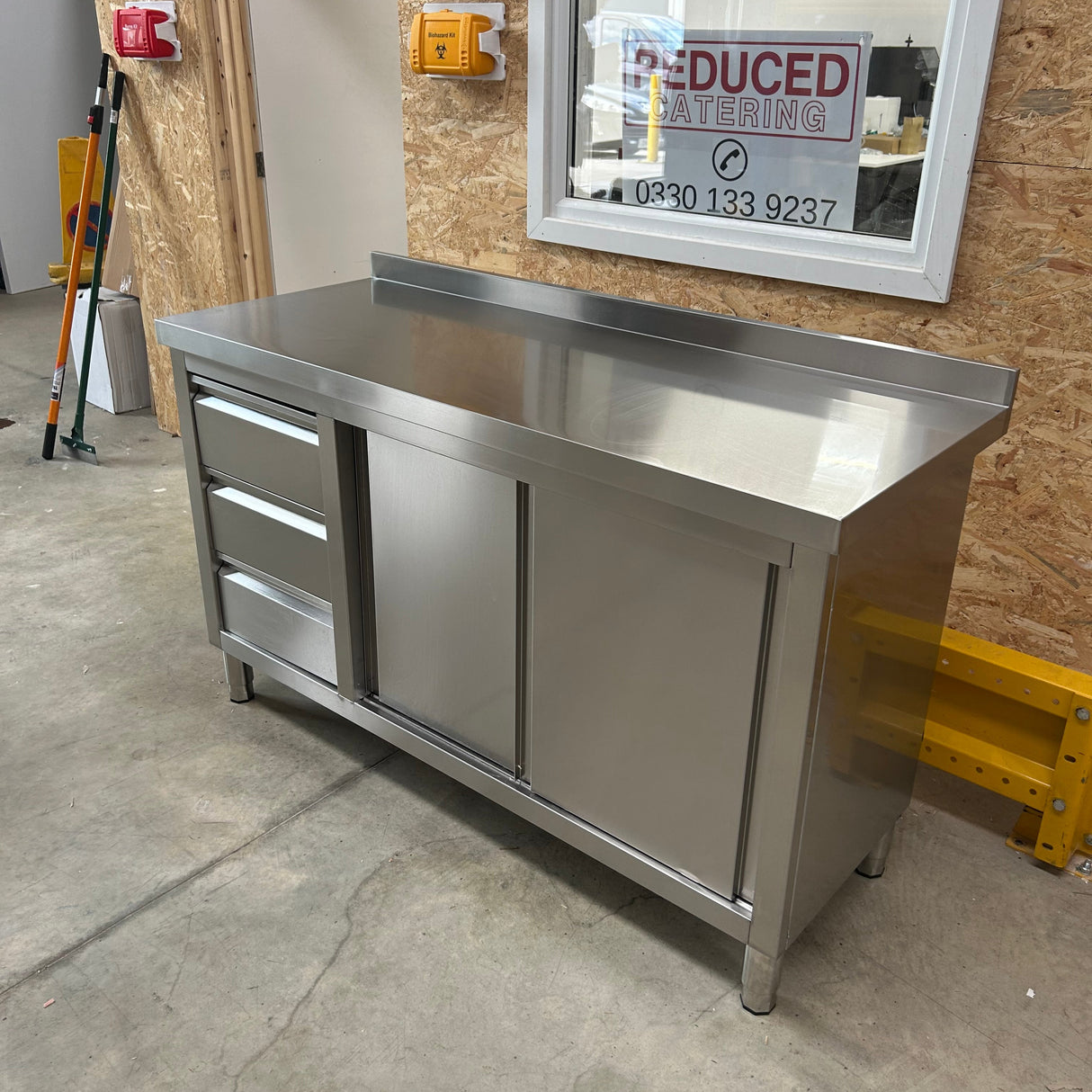 Stainless Steel Cupboard With Drawers - 1500x600mm