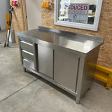 Stainless Steel Cupboard With Drawers - 1500x600mm