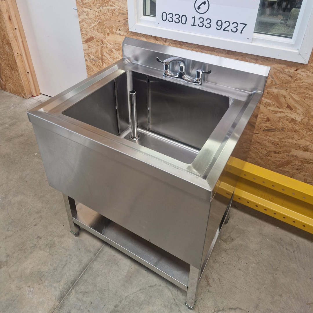 Pan Wash Single Bowl Sink - 800x700x850mm (WxDxH)