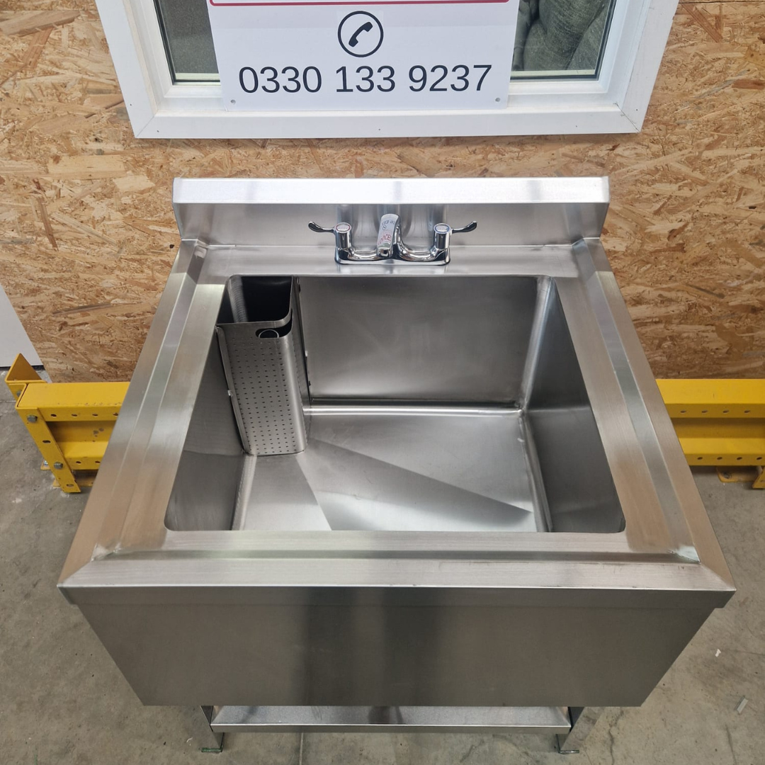 Pan Wash Single Bowl Sink - 800x700x850mm (WxDxH)
