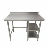 Standard Duty Stainless Steel Table with Void & 2x undershelves - 1200x700x900mm