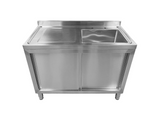 Single Bowl Sink Cupboard - 1200mm - With Left Hand Drainer