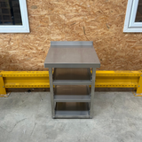 600mm Bar Work Table With Shelving For Glassware