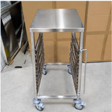 Gastronorm Pan Trolley - 6 Layer with Soild Table Top