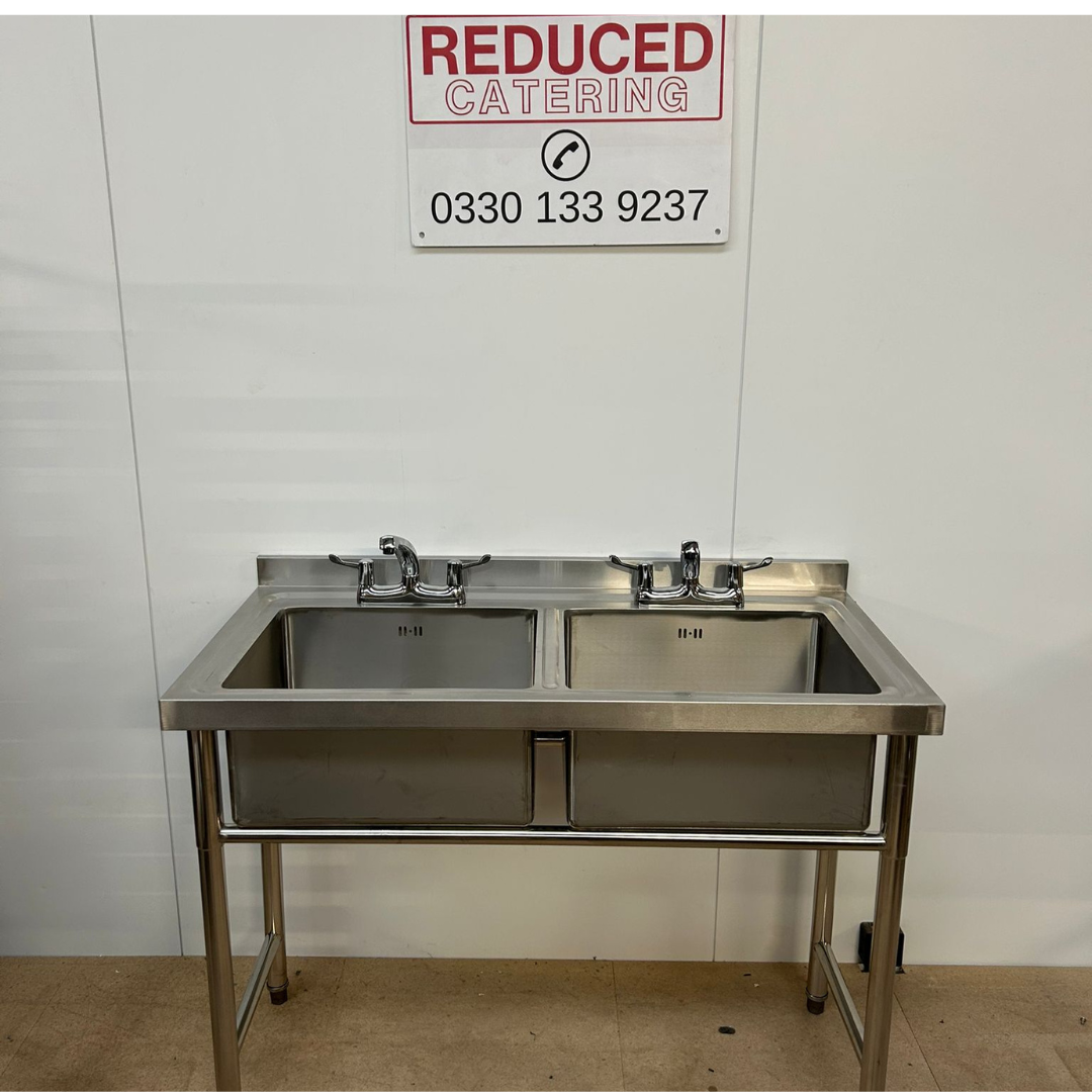 Double Bowl Sink 1200mm  - No Undershelf - No Draining Board