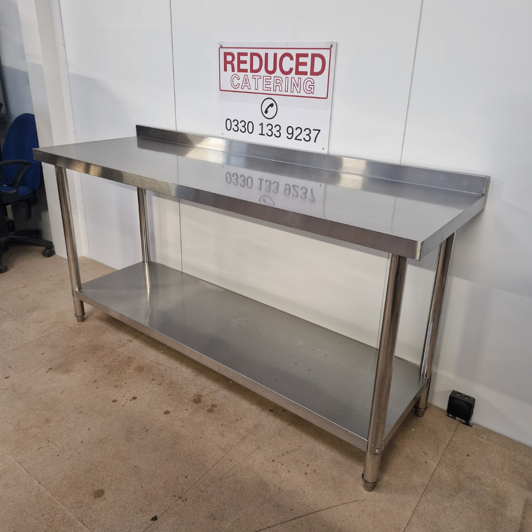 Stainless Steel Wall Prep table - 1800x600x900mm (WxDxH)