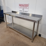 Stainless Steel Wall Prep table - 1800x600x900mm (WxDxH)