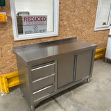Stainless Steel Cupboard With Drawers - 1500x600mm
