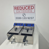 Cheftek 10+10L Double Electric Fryer With Tap