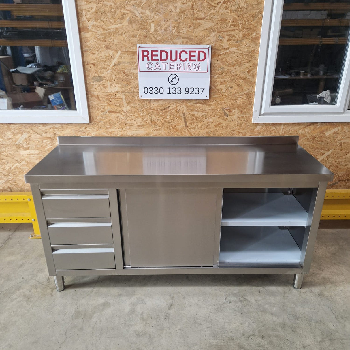 Stainless Steel Cupboard With Drawers - 1800x600mm